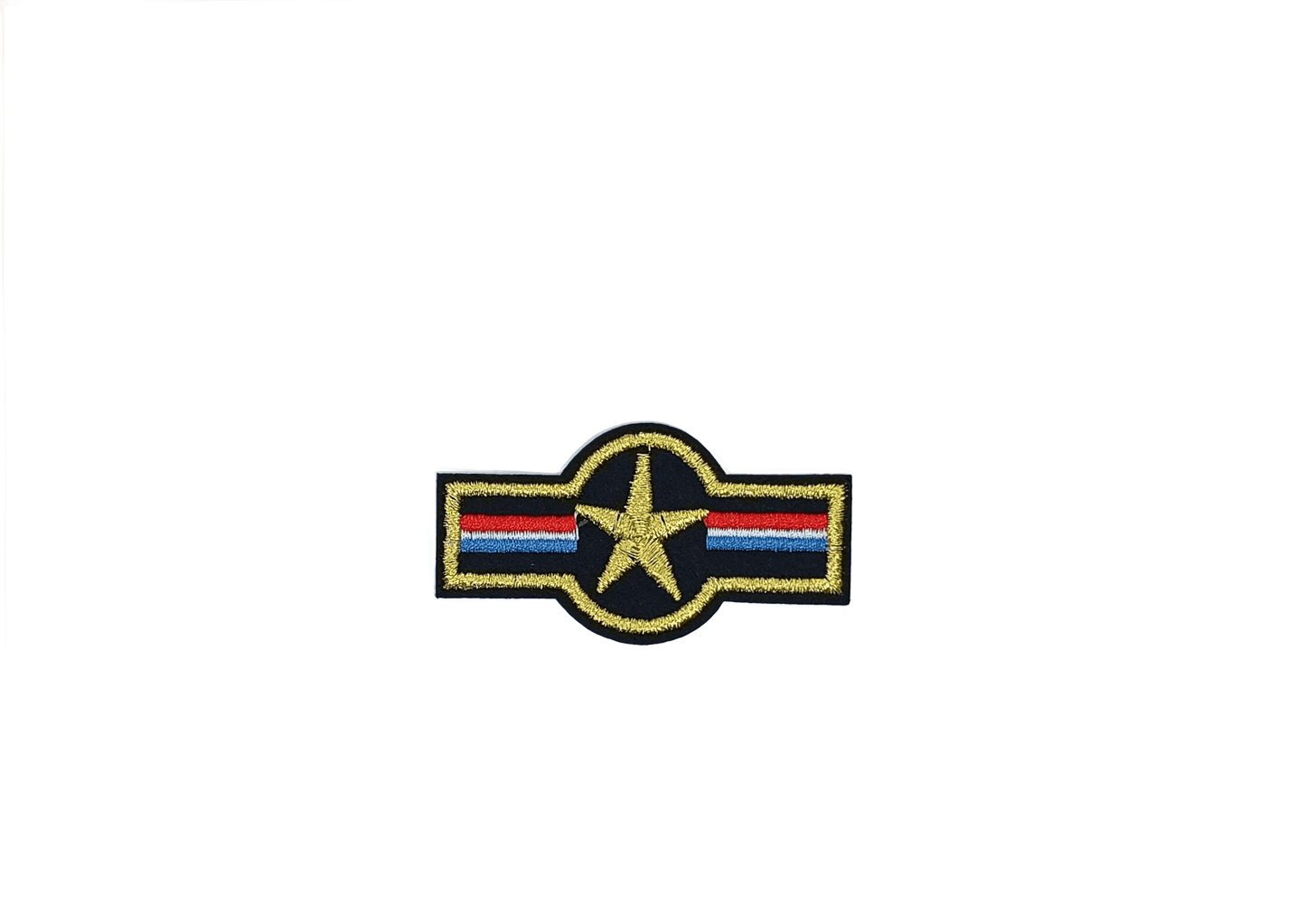 Emblem militar cu stea și tricolor - emblem cu velcro 6x3 cm