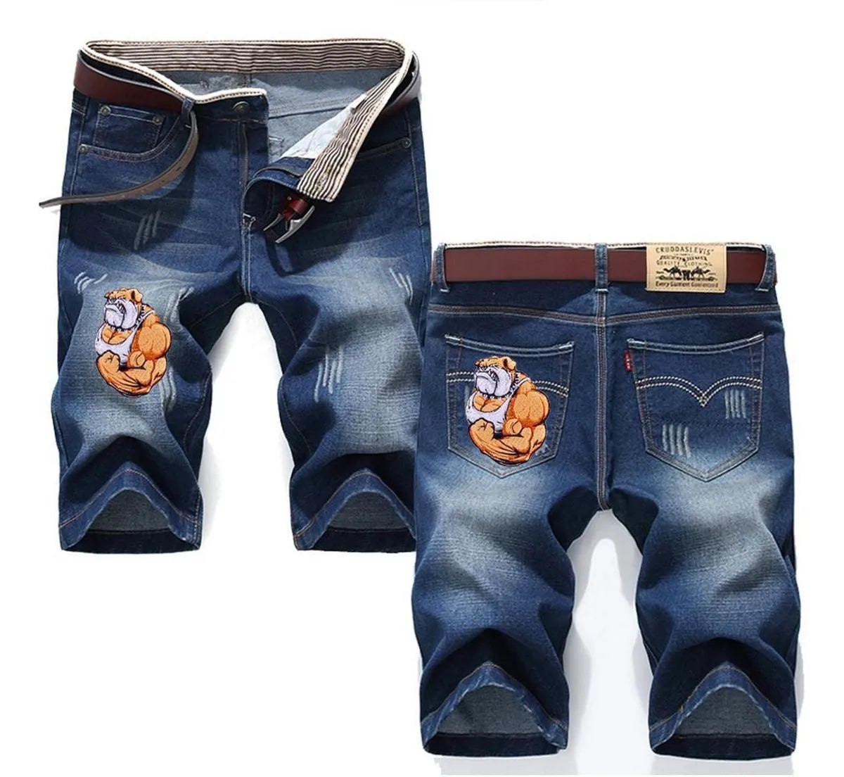 Бродирана нашивка Strong Bulldog – Мускулест булдог, 5.8x7.4 см