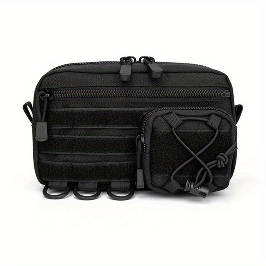 Тактически аварийен комплект MOLLE – издръжлива найлонова коланна чанта за първа помощ и аксесоари + подарък нашивка