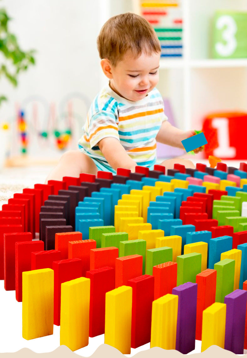 Дървено Домино, 360 части, 34 Механизма, Шаблон за Редене, Книжка с Инструкции, Чанта Подарък Спинер