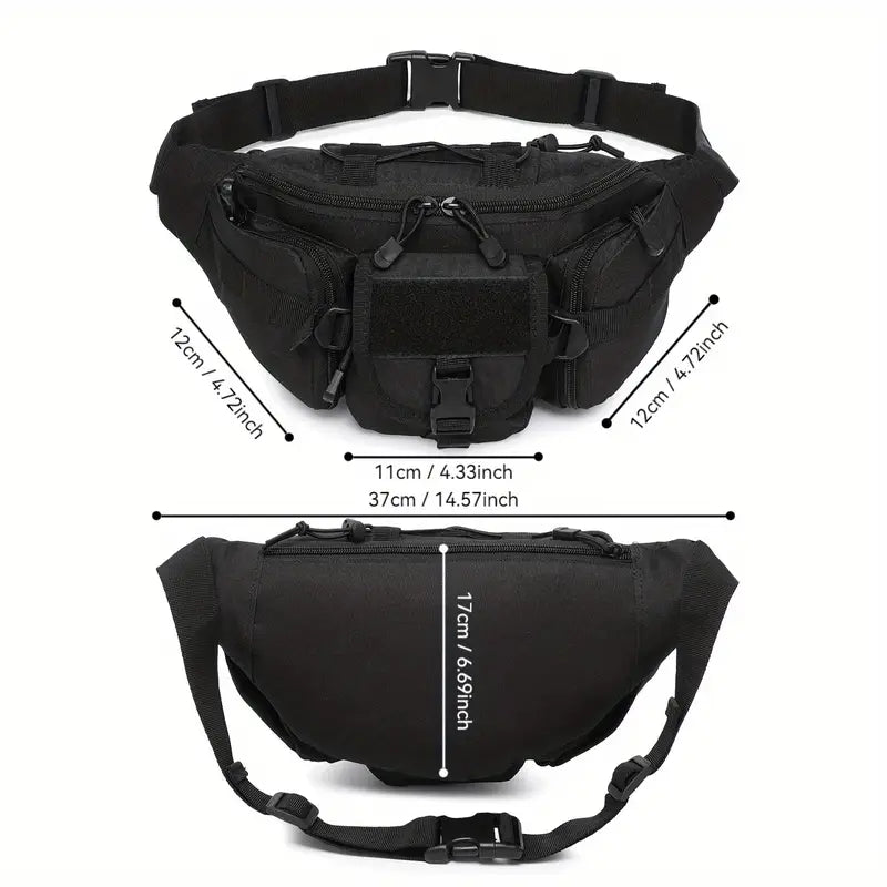 Тактическа Чанта за Кръста + Нашивка Подарък - Водоустойчива, Персонализируема