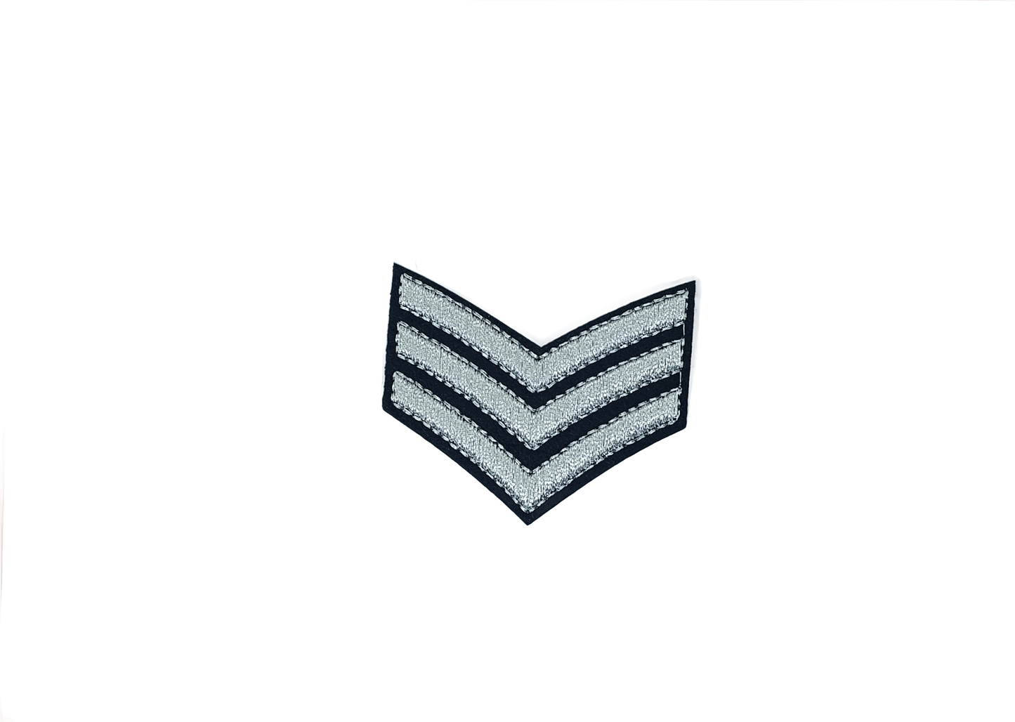 Нашивка – Сержантски знак (сребърна или златна), 6.5 x 4 cm