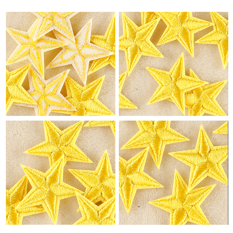 Златна нашивка звезда – 2.8 см, термолепене ⭐