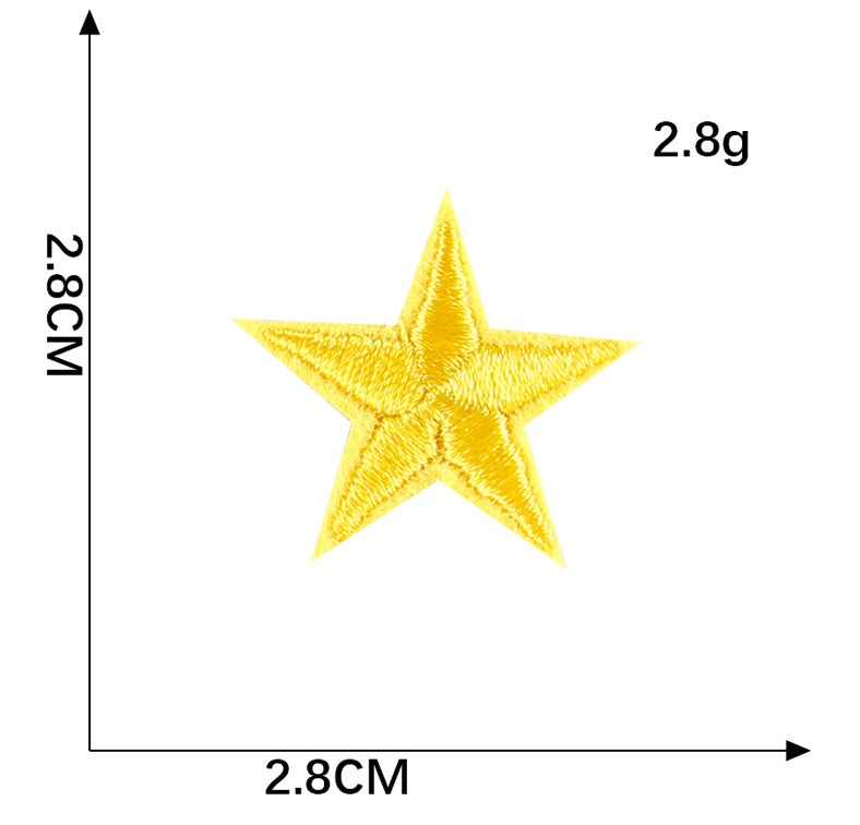 Златна нашивка звезда – 2.8 см, термолепене ⭐