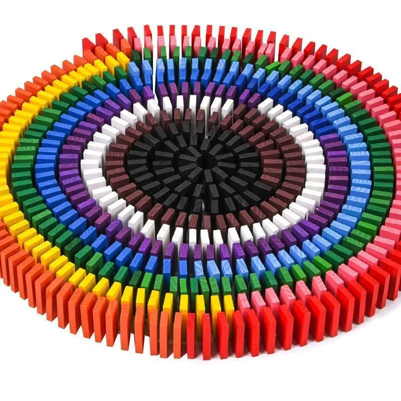 Дървено Домино, 360 части, 34 Механизма, Шаблон за Редене, Книжка с Инструкции, Чанта Подарък Спинер