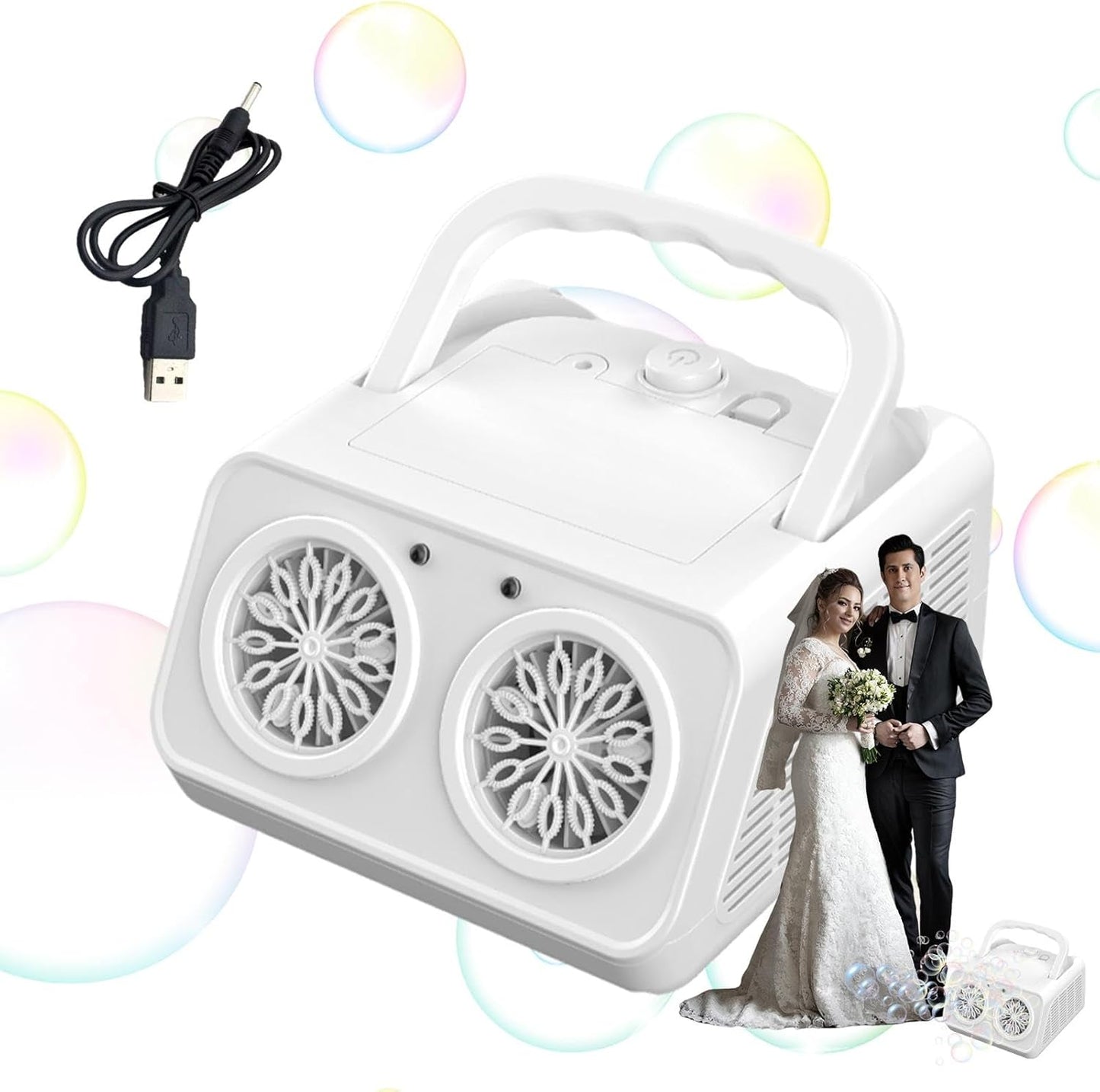 Преносима Машина за Балони с Двоен Вентилатор и LED