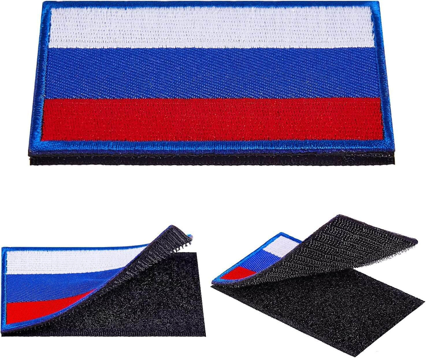 Нашивка Флаг Русия - Бродирана (8x5 см) с Велкро гръб
