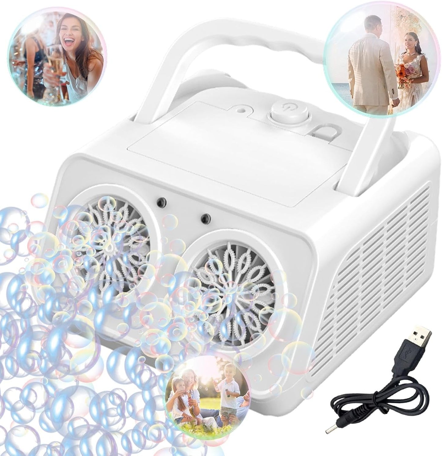 Преносима Машина за Балони с Двоен Вентилатор и LED