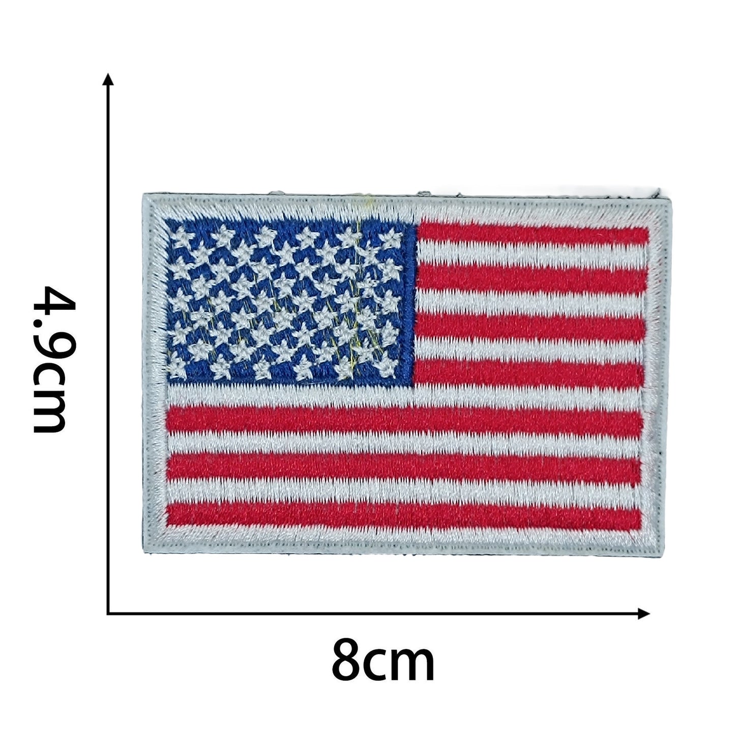 Нашивка USA Flag - Цветна (8x5 см) с Велкро гръб