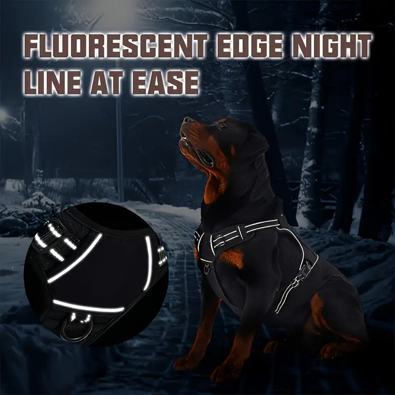 Tactical Dog Harness with Leash – Adjustable, Comfortable and Durable | Sizes S to XL