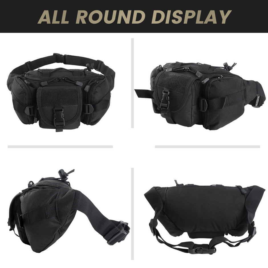 Тактическа Чанта за Кръста + Нашивка Подарък - Водоустойчива, Персонализируема