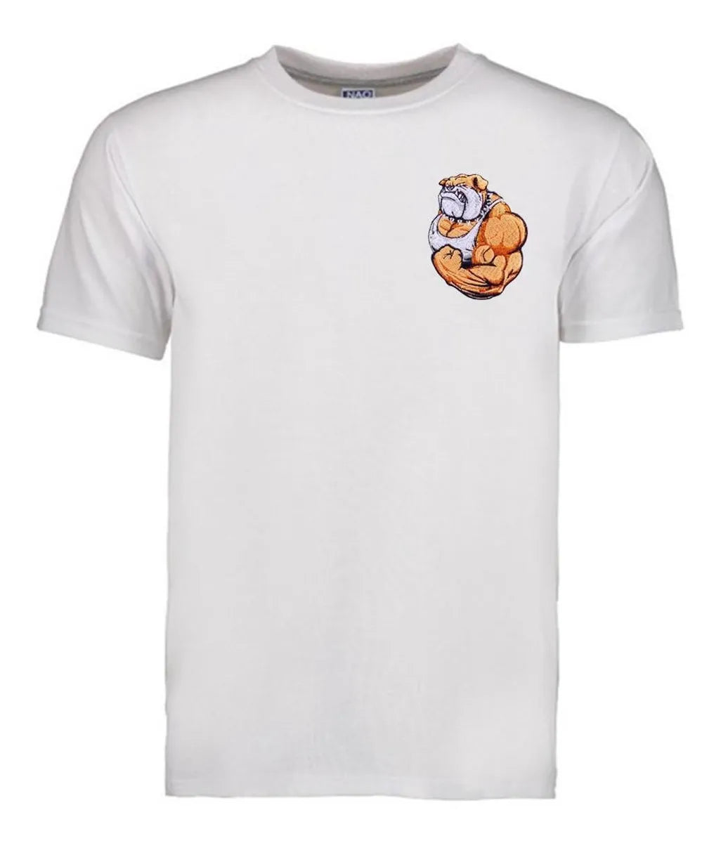 Бродирана нашивка Strong Bulldog – Мускулест булдог, 5.8x7.4 см