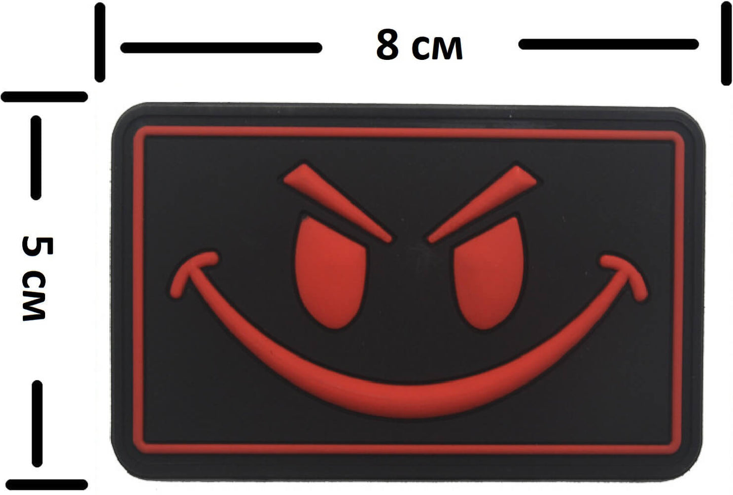 Нашивка Evil Emoji - PVC (8x5 см) с Велкро гръб