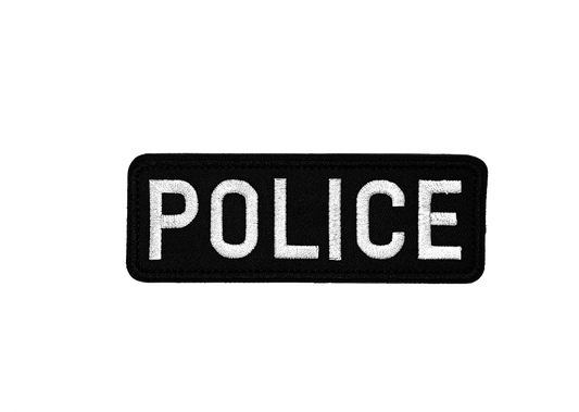 Нашивка POLICE - Бродирана (13x4.5 см) с Велкро гръб