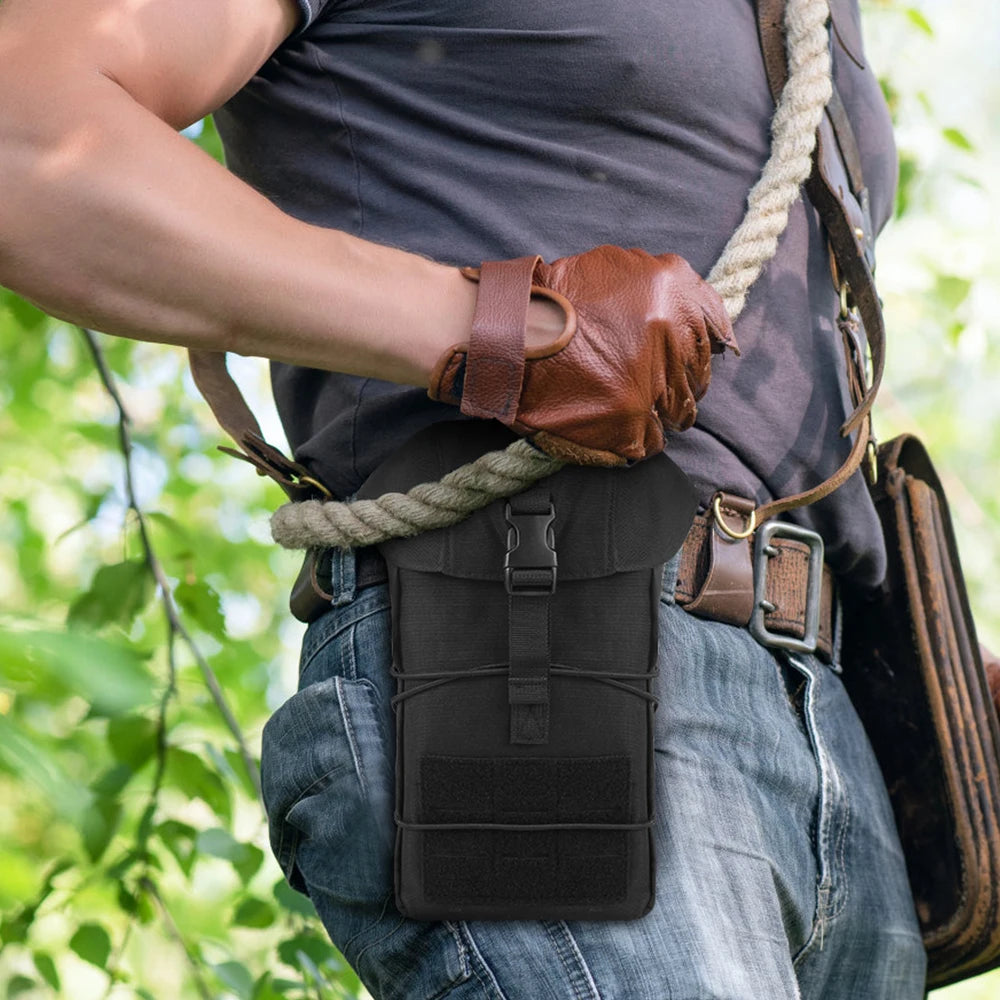 Тактическа чанта Dump Pouch за бутилка – 1000D Оксфорд, издръжлива и водоустойчива, за къмпинг и хоби + подарък нашивка