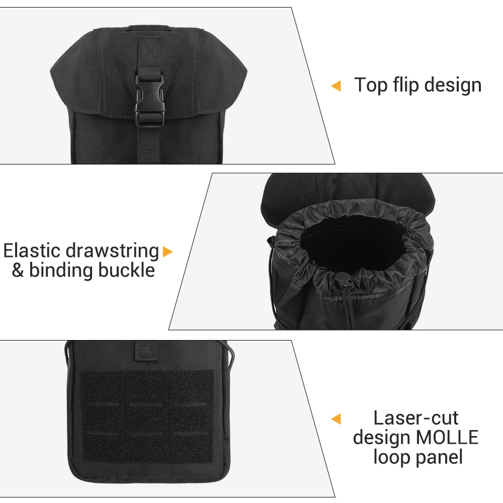 Тактическа чанта Dump Pouch за бутилка – 1000D Оксфорд, издръжлива и водоустойчива, за къмпинг и хоби + подарък нашивка