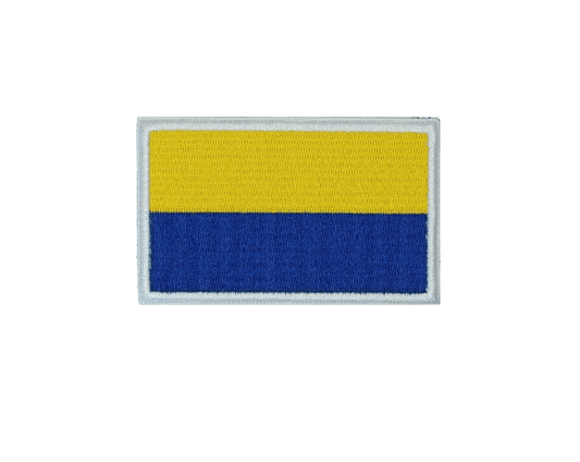 Нашивка Украйна флаг знаме- Бродирана (8x5 см) с Велкро гръб