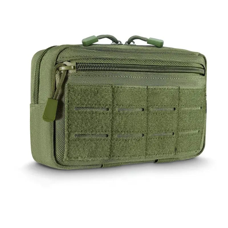 Тактическа MOLLE органайзер чанта – 1000D EDC калъф с отделения и лазерно изрязани ленти + подарък нашивка