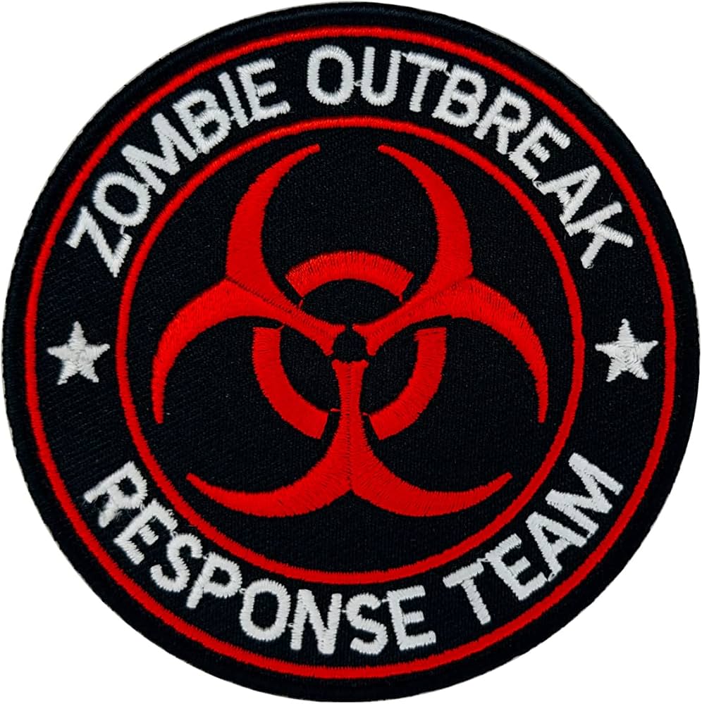 Нашивка Zombie Outbreak Response Team - Бродирана (8x8 см) с Велкро гръб