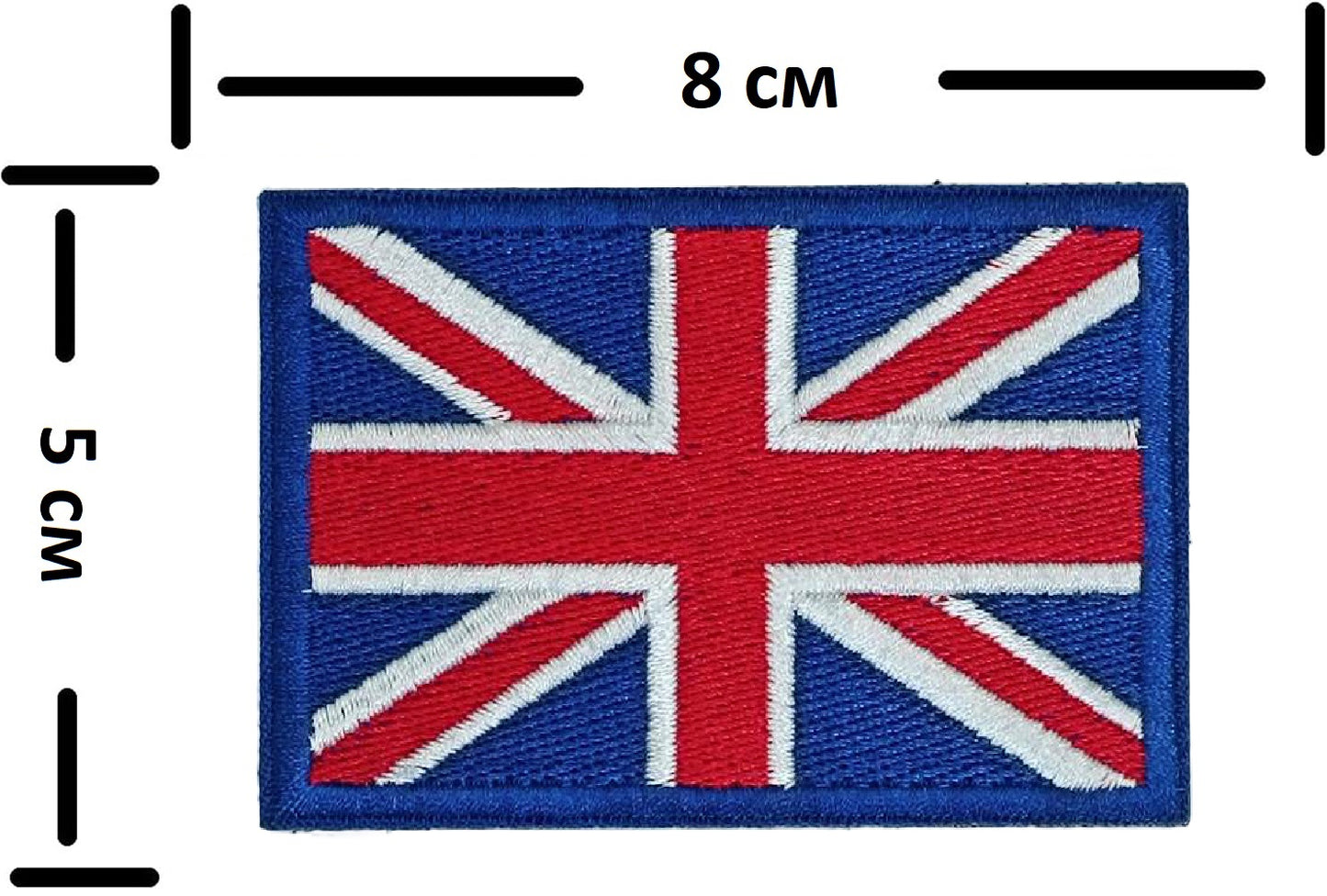Нашивка Union Jack – Британски Флаг – 8 x 5 см | Велкро
