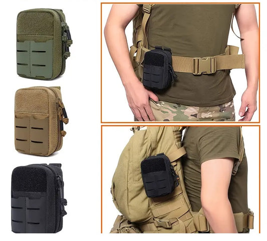 Тактическо MOLLE калъфче – компактна чанта за инструменти и първа помощ, водоустойчива, 1000D + Подарък Нашивка, Персонализиране