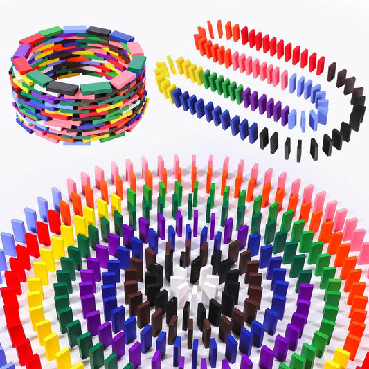 Дървено Домино, 360 части, 34 Механизма, Шаблон за Редене, Книжка с Инструкции, Чанта Подарък Спинер