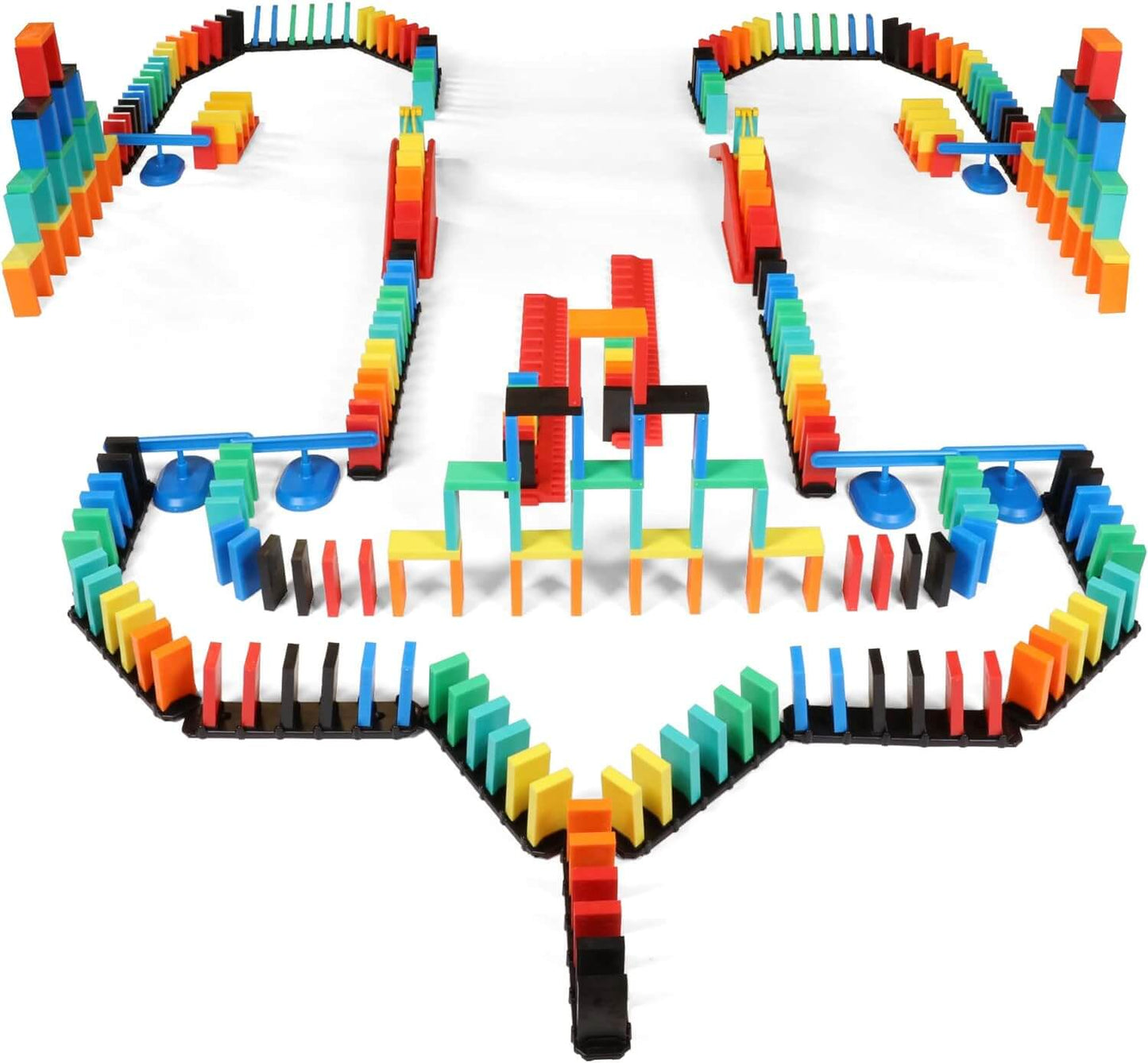 Дървено Домино, 360 части, 34 Механизма, Шаблон за Редене, Книжка с Инструкции, Чанта Подарък Спинер