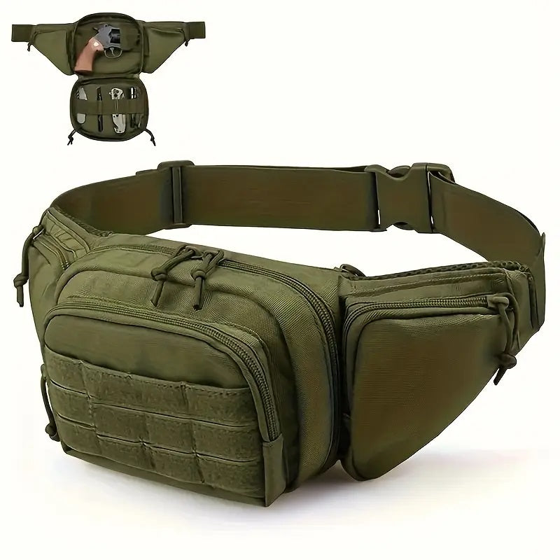 Тактическа Чанта за Кръста MOLLE Система Водоустойчива + Подарък Нашивка и Карабинер, Персонализиране