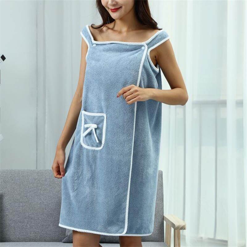 Дамска Хавлиена Рокля – Ултра Мека, Абсорбираща и Бързосъхнеща, Идеална за Баня, СПА, Плаж - JAFRA