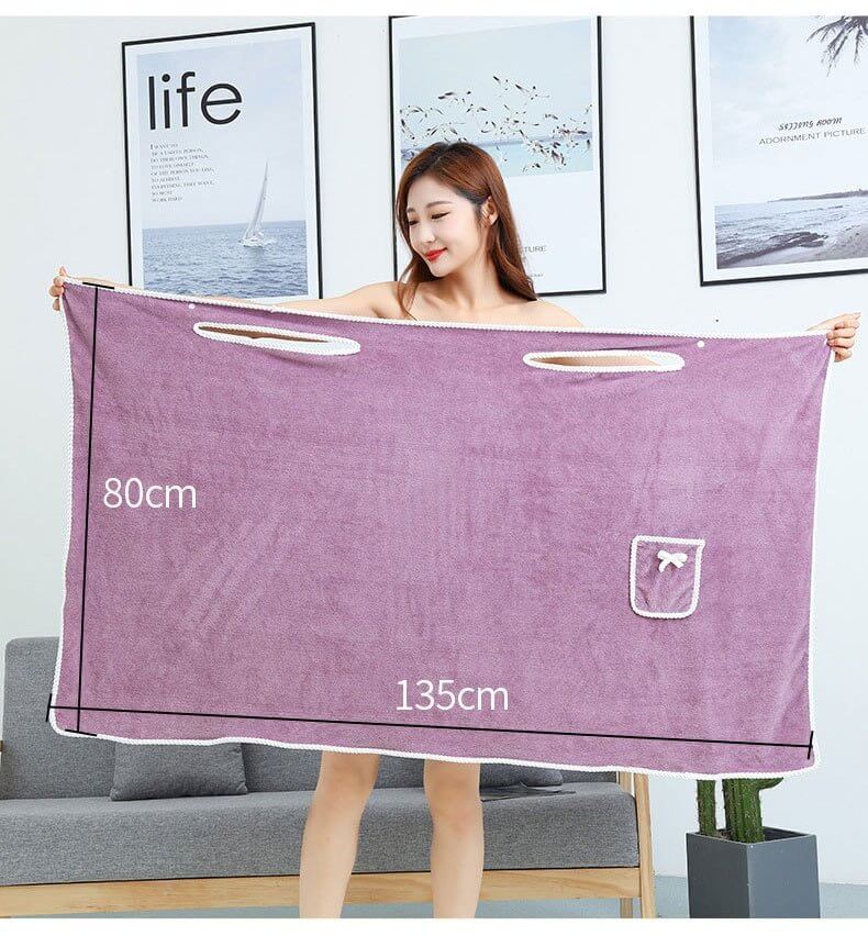 Дамска Хавлиена Рокля – Ултра Мека, Абсорбираща и Бързосъхнеща, Идеална за Баня, СПА, Плаж - JAFRA