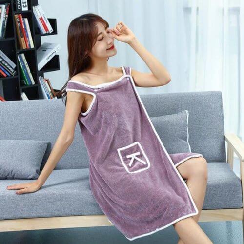 Дамска Хавлиена Рокля – Ултра Мека, Абсорбираща и Бързосъхнеща, Идеална за Баня, СПА, Плаж - JAFRA