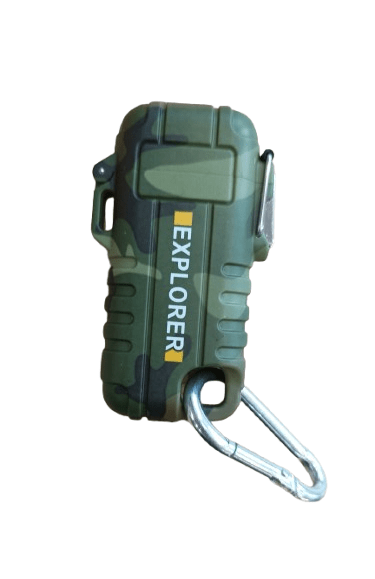 Електрическа, плазмена запалка EXPLORER с карабинер – USB зареждане, индикатор за батерията, гъвкаво рамо, ветроустойчива, водоустойчива - JAFRA