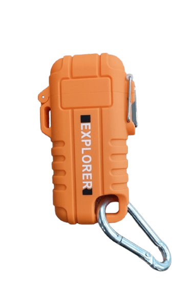 Електрическа, плазмена запалка EXPLORER с карабинер – USB зареждане, индикатор за батерията, гъвкаво рамо, ветроустойчива, водоустойчива - JAFRA