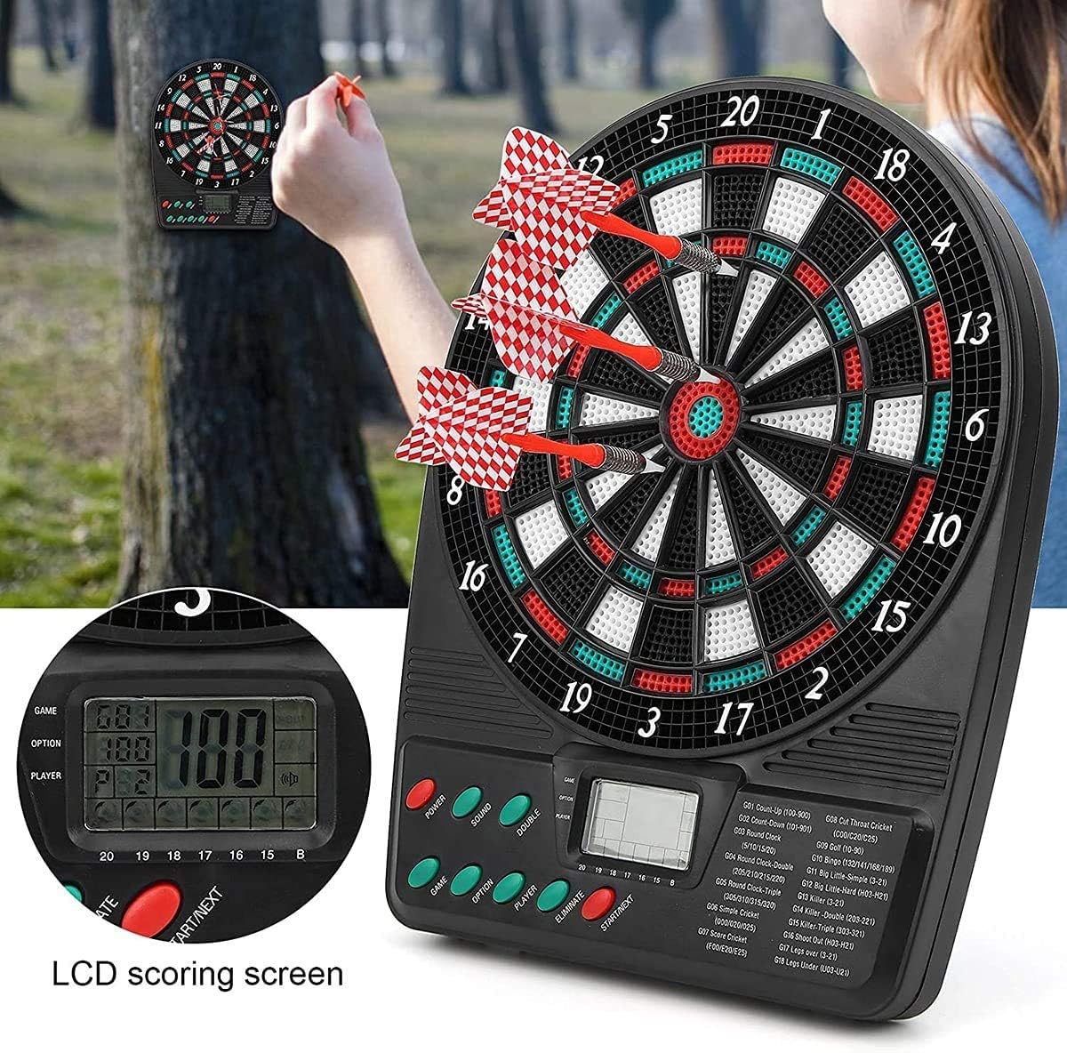 Електронна дартс дъска за семейни игри – до 8 играчи - JAFRA