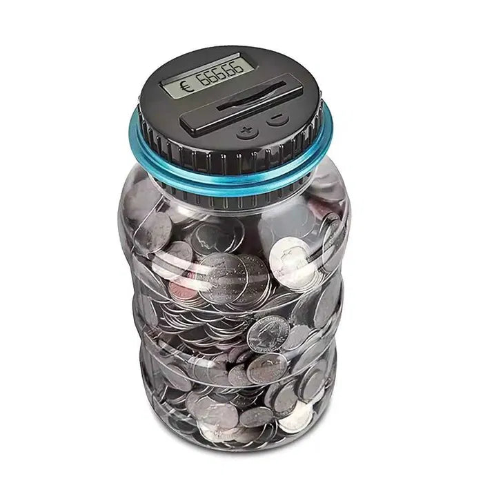 Digital Money Box with Counter – Electronic Jar for Euro Coins