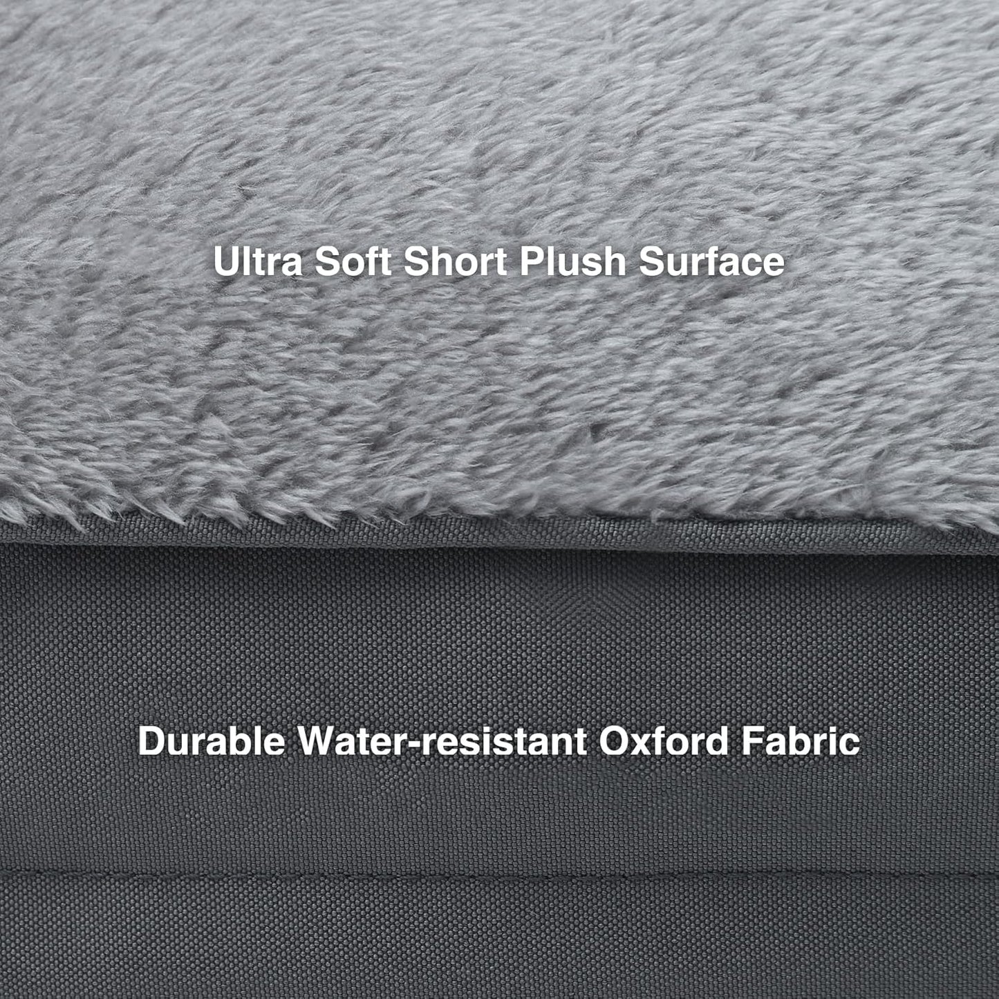 Комфортно Легло за Куче, Водоустойчив Калъф с Цип, Плюш, Дунапрен 73x45x7см - JAFRA