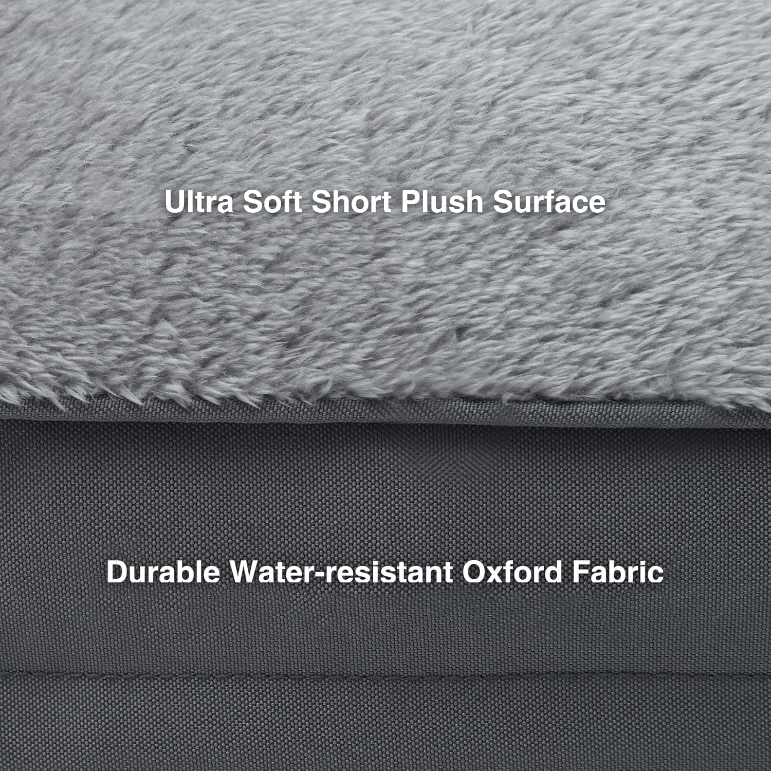 Комфортно Легло за Куче, Водоустойчив Калъф с Цип, Плюш, Дунапрен 73x45x7см - JAFRA