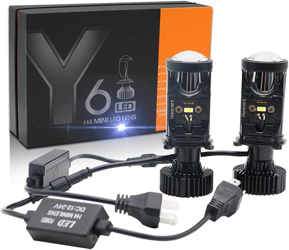 LED H4 Диодни Крушки 80W, 8000LM - 2 бр. Ултра Ярка Светлина, Вентилатор, 6500K Бяла Леща - JAFRA