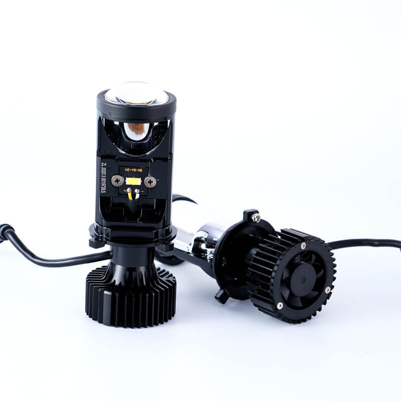 LED H4 Диодни Крушки 80W, 8000LM - 2 бр. Ултра Ярка Светлина, Вентилатор, 6500K Бяла Леща - JAFRA