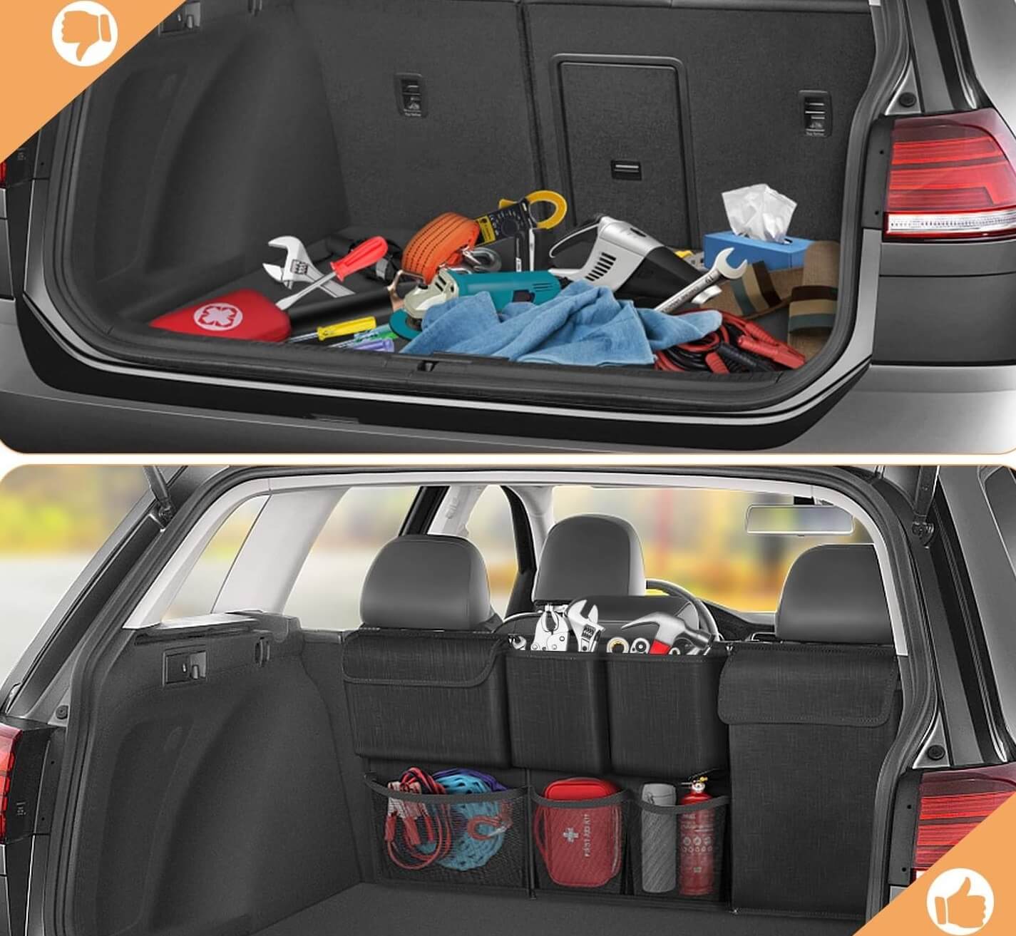 Органайзер за Багажник на Автомобил, Водоустойчив + ПОДАРЪК Мрежа за Съхранение - JAFRA