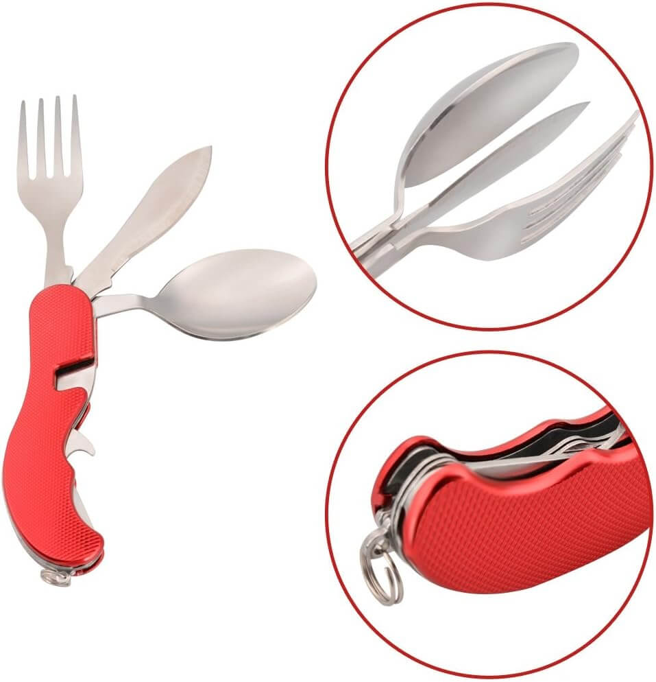 Комплект Метални Прибори за Хранене, Компактен и Практичен