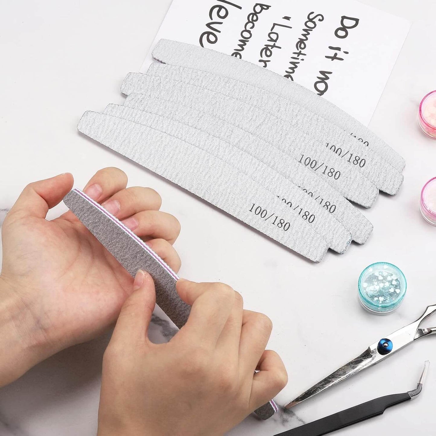 Професионални Пили за Маникюр 100/180 Пакет 10бр - JAFRA