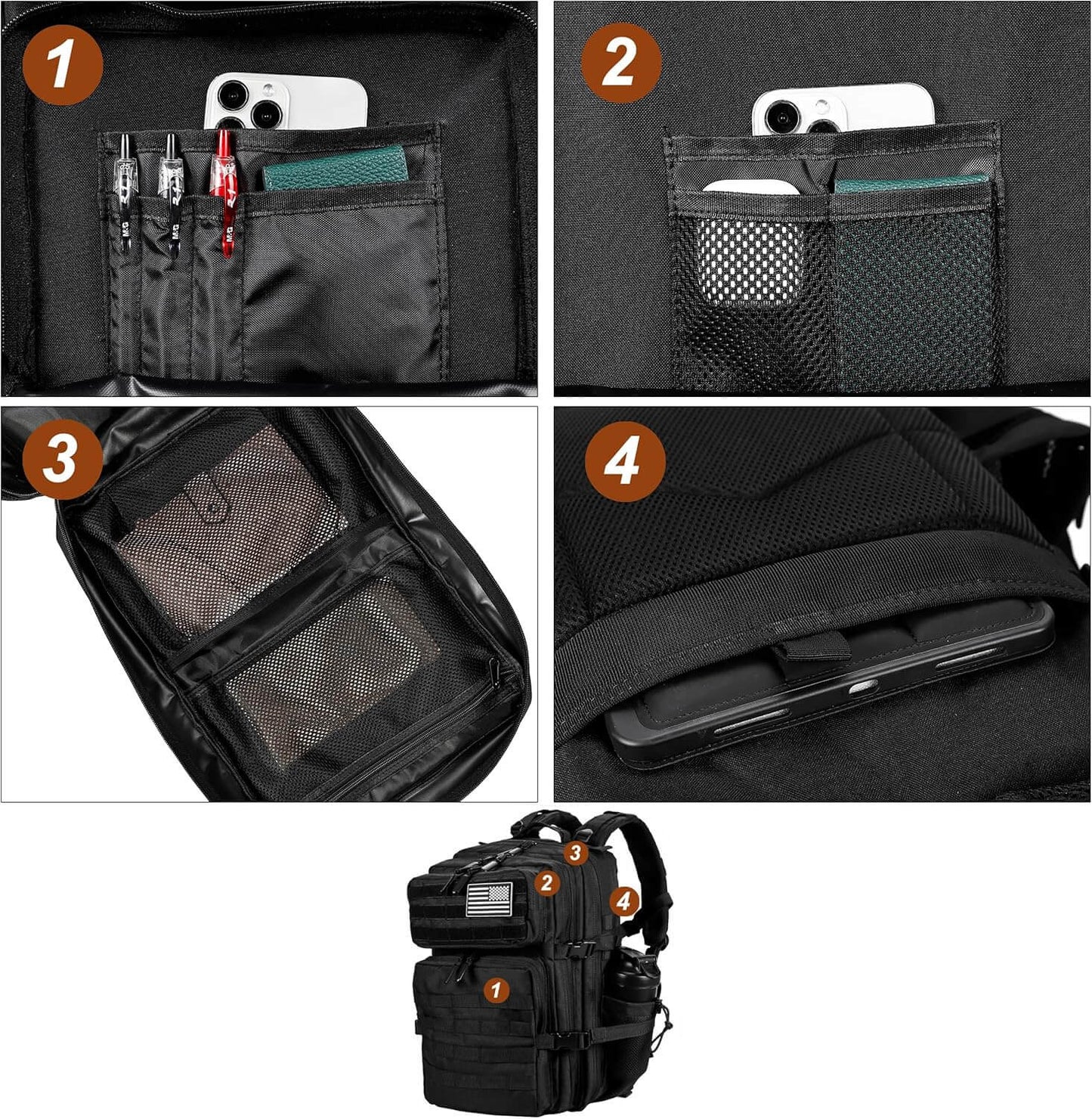 45L Военна Тактическа Раница 900D с MOLLE Система - Универсална Щурмова и Туристическа Раница