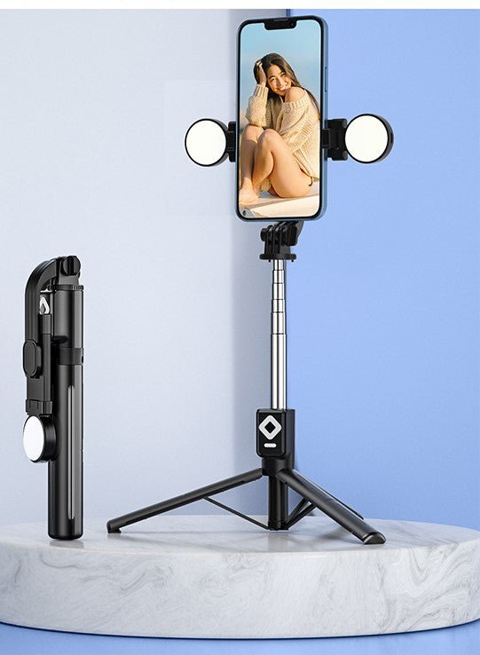 Селфи Стик с LED Светлини и Bluetooth Дистанционно за TikTok, YouTube и Instagram - JAFRA
