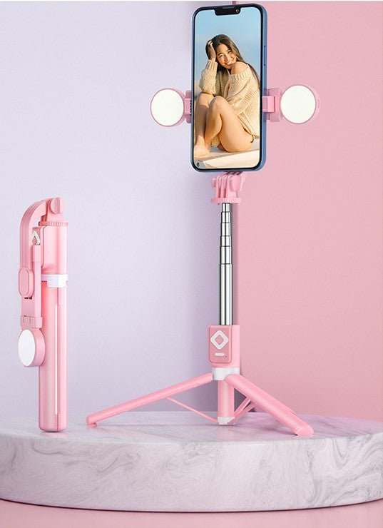 Селфи Стик с LED Светлини и Bluetooth Дистанционно за TikTok, YouTube и Instagram - JAFRA
