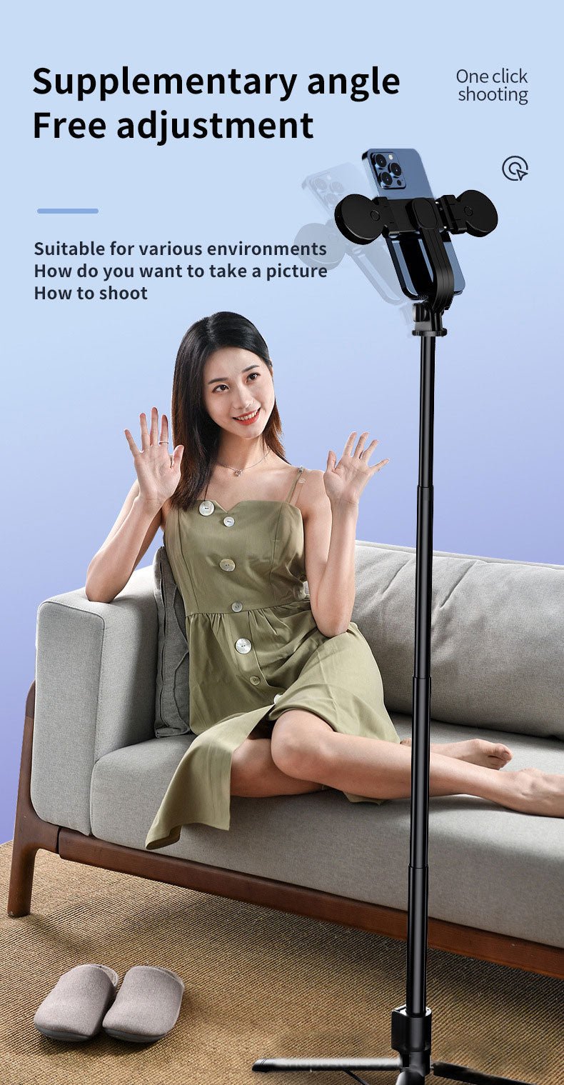 Селфи Стик с LED Светлини и Bluetooth Дистанционно за TikTok, YouTube и Instagram - JAFRA