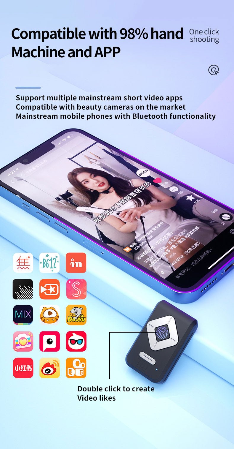 Селфи Стик с LED Светлини и Bluetooth Дистанционно за TikTok, YouTube и Instagram - JAFRA