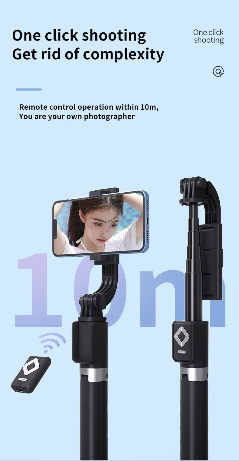 Селфи Стик с LED Светлини и Bluetooth Дистанционно за TikTok, YouTube и Instagram - JAFRA