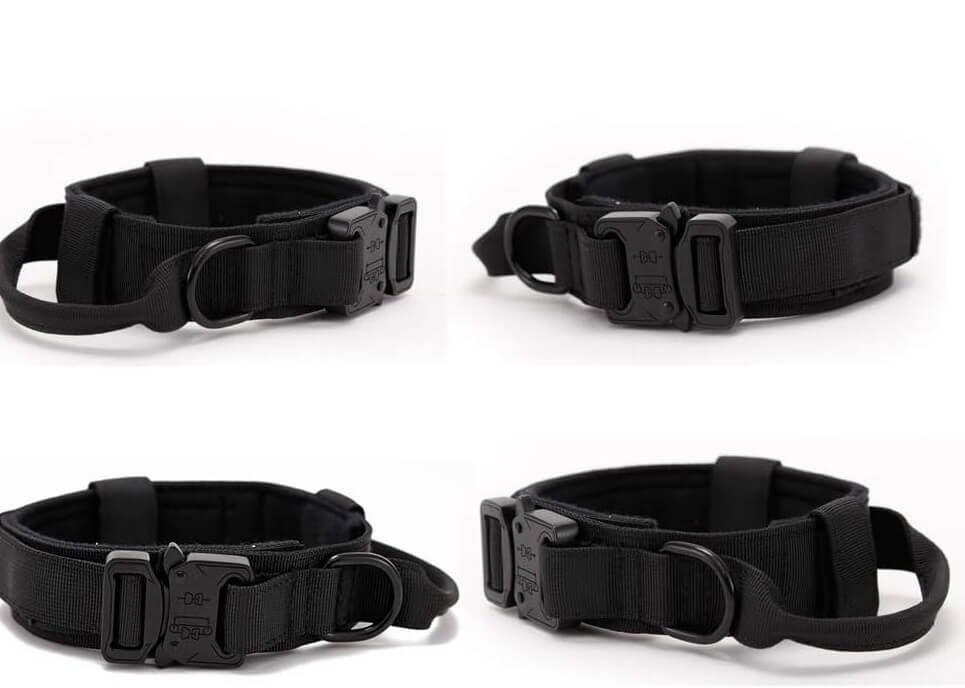 Тактически Нашийник за Куче с Дръжка с Еластичен Повод, Велкро за Залепване на Нашивка 2бр в Пакета Подарък - JAFRA