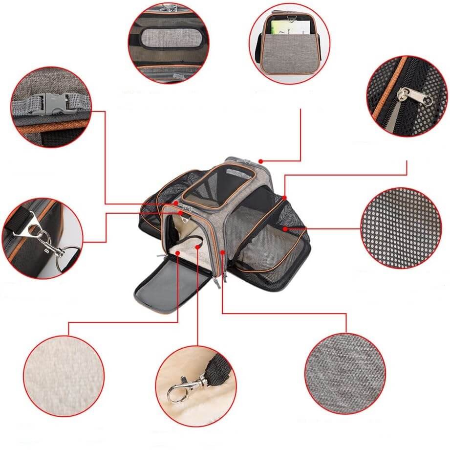 Транспортна Клетка за Домашни Животни - Разтегателна, Вентилирана, Олекотена Подходяща за Пътуване - JAFRA